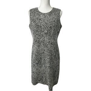 Lands End Career Dress Women's Tweed Knit Office Sleeveless size‎ 12P